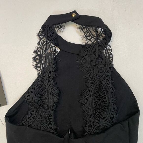 Lulus Endlessly Alluring Black Lace Mini Bodycon Dress Small S6D1861D23 NWT - Picture 4 of 8